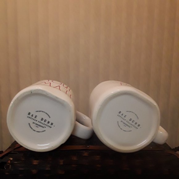 Rae Dunn by Magenta Ceramic Soul Mate Mugs Pair NWOT - Picture 6 of 8